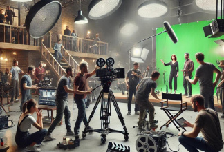 Filming a movie with your team